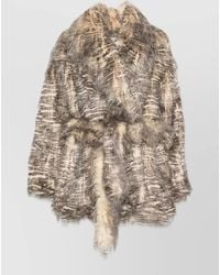 Entire studios - Juno Belted Long Hooded Faux Fur Coat - Lyst