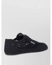Prada - Lace Up Low Sneakers Round Toe Mesh - Lyst