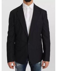 Dolce & Gabbana - Striped Wool Single Breasted Slim Blazer - Lyst