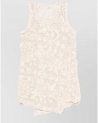 Comme des Garçons - Lace Floral Sleeveless Dress Round Neck - Lyst
