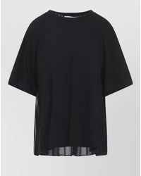 Sportmax - Cotton Pleated Back T-Shirt - Lyst