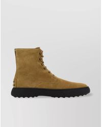 Tod's - Suede Leather Ankle Boots - Lyst