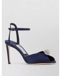 Jimmy Choo - Sacora 85 Satin Sandals Stiletto Heel - Lyst