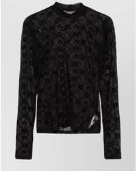 Marine Serre - Monogram Mesh Flock Highneck Top - Lyst