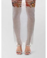 Jean Paul Gaultier - Printed Mesh Long-Sleeve Maxi Dress - Lyst