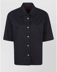 Thelatest - Ben Cotton Shirt Collared Neck Jewel Buttons - Lyst