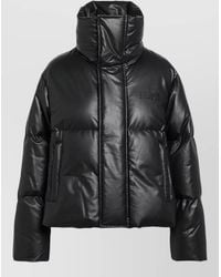 MM6 by Maison Margiela - High Collar Quilted Jacket Front Pockets - Lyst