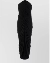 Alexander Wang - Strapless Stretch Viscose Midi Dress Ruched - Lyst