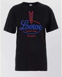 Loewe - Jersey T Shirt Crew Neck Graphic Print - Lyst