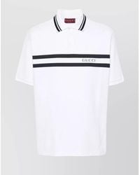 Gucci - Cotton Piqué Logo-Print Short-Sleeve Polo Shirt - Lyst