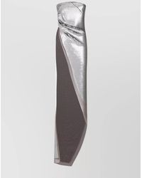 Rick Owens - Silk Strapless Sleeveless Draped Asymmetric Sequin Top - Lyst