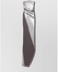 Rick Owens - Silk Strapless Sleeveless Draped Asymmetric Sequin Top - Lyst