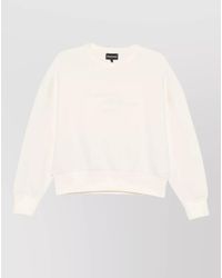 Emporio Armani - Cotton Crew Neck Long Sleeve Sweatshirt - Lyst