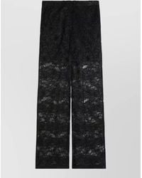 Sportmax - High Waist Lace Pants Sheer Wide Leg - Lyst
