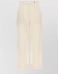 Max Mara - Cotton High-Rise Wide-Leg Trousers - Lyst