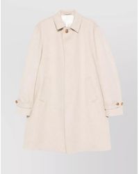 Lardini - Virgin Wool Single Breasted Coat - Lyst