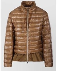 Herno - Down Jacket Peplum Hem High Collar - Lyst