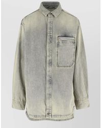 Entire studios - Denim Shirt Button Down Collar Pocket - Lyst