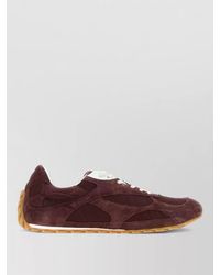 Bottega Veneta - Suede And Nylon Low-Top Sneakers - Lyst