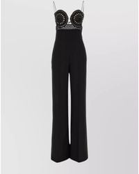 Stella McCartney - Broderie Anglaise Bustier Wide Leg Jumpsuit - Lyst