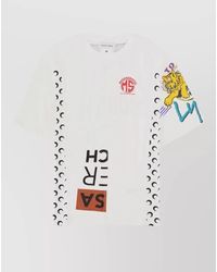 Marine Serre - Crew Neck Graphic Print Short Sleeve Shirt - Lyst