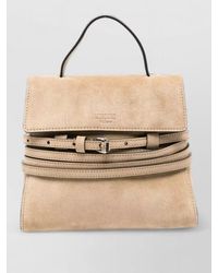 Moschino - Tie Me Leather Shoulder Bag Buckle - Lyst