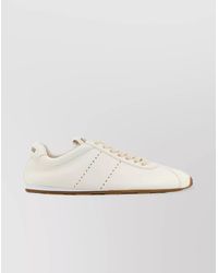 Miu Miu - Leather Plume Low-Top Sneakers Rubber Sole - Lyst