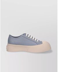 Marni - Eyelet Round Toe Rubber Sole Sneakers - Lyst