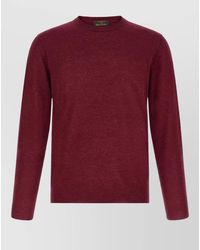 Zanone - Giro Cashmere Crew Neck Long Sleeve Sweater - Lyst