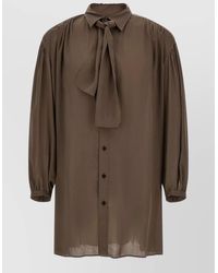 Yohji Yamamoto - Scarf Detail Shirt - Lyst