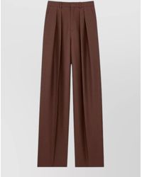 Saint Laurent - Tailored High Waist Wide Leg Trousers - Lyst