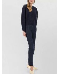 Theory - Hooded Knit Sweatshirt Zipper Detail - Lyst