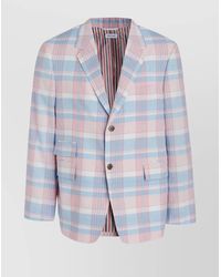 Thom Browne - Checked Cotton Single-Breasted Blazer - Lyst