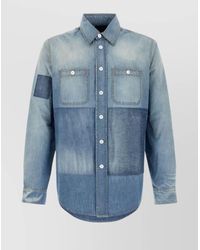 Givenchy - Denim Shirt With Chest Pockets And Long Sleeves - Lyst