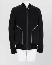 Rick Owens - Coat Ribbed Cuffs Hem Stand Collar Pockets - Lyst