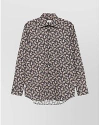 Etro - Printed Cotton Long-Sleeve Shirt - Lyst