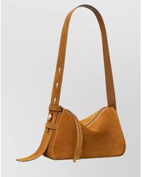 Tory Burch - Suede Leather Shoulder Bag With Adjustable Strap - Lyst