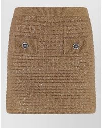 Pinko - Miletto High Waist Knit Mini Skirt - Lyst