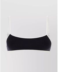 Miu Miu - Stretch Nylon Bikini Top With Adjustable Straps - Lyst