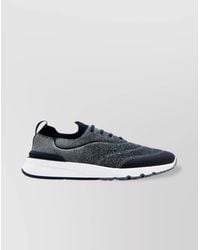 Brunello Cucinelli - Textured Knit Sneakers - Lyst