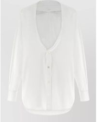 Maison Margiela - Cotton Poplin Long-Sleeve Shirt - Lyst