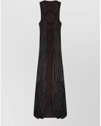 Alysi - Long Dress Lightweight Fabric Open Back Tie - Lyst