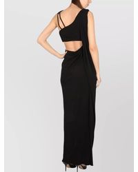 Alberta Ferretti - Draped One Shoulder Floor-Length Dress - Lyst