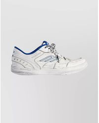 Balenciaga - Leather Hamptons Worn-Out Low-Top Sneakers - Lyst