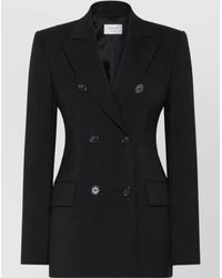 Sportmax - Virgin Wool Double-Breasted Blazer - Lyst