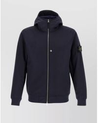 Stone Island - 'Soft Shell-R E.Dyetechnology' Hooded Jacket - Lyst