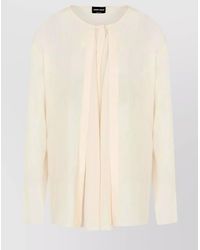Giorgio Armani - Silk Draped Shirt Front Pleats - Lyst