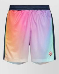 CASABLANCA - Football Shorts Striped Waistband Side Pockets - Lyst