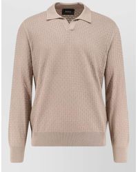 BOSS - Silk Ribbed V-Neck Long-Sleeve Jumper - Lyst