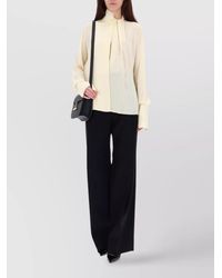 Tom Ford - Silk High-Neck Cutout Blouse - Lyst